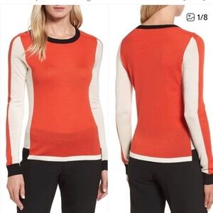 Beautiful Boss Ferda Colorblock Merino Sweater Sz L fits like a Medium.